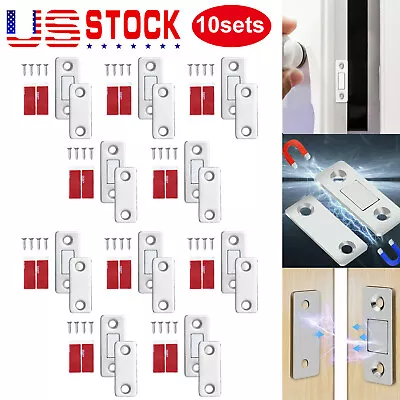 10 Sets Strong Magnetic Catch Ultra Thin Latch For Door Cabinet Cupboard Closer • $7.49