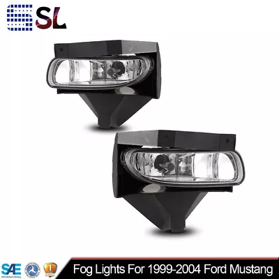 Pair Bumper Fog Light For Ford Mustang 1999-2004 Clear Lens Lamps Left + Right • $29.99