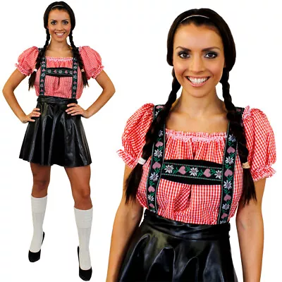 £17.99 • Buy Womans Deluxe Bavarian Costume Lederhosen German Oktoberfest Fancy Dress Costume