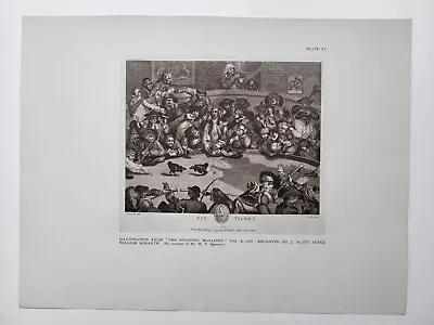 Old Antique Vintage Print 1924 The Sporting Magazine Cock Fighting Pit Ticket • £10.50