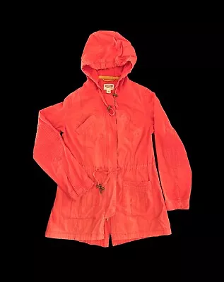 Vintage Mossimo Supply Co. Jacket Red Coral Orange Full Zip Utility Hooded M • $14