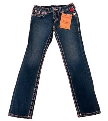 True Religion Girls Julie Pink Super T Jeans Size 7 • $78