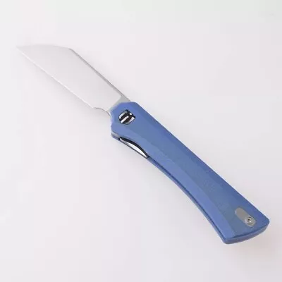 Shieldon Rain Folding Knife Denim Blue Micarta Handle 154CM Wharncliffe MP01A • $75