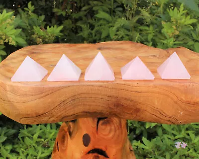 Rose Quartz Crystal Pyramid Medium 1  - 1.25  (Reiki Rose Quartz Pyramid) • $9.95