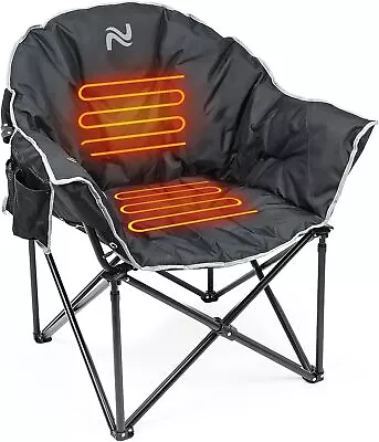 SLSY Heated Moon Chair Oversized Heavy-Duty Club Folding Camping Chair Lounge • $115.99