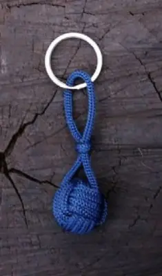 Navy Blue Nautical Monkey's Fist Knot Keychain Key Fob Marine Rope Keyring  • $8.90