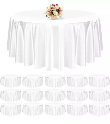 15 Pack 90 Inch ROUND TABLECLOTHS Wedding Decorations Party Table Covers • $75