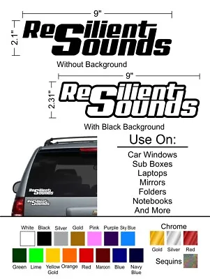 Resilient Sounds Car Audio Vinyl Decal Sticker Car Bumper SubBox Window More • $5.25