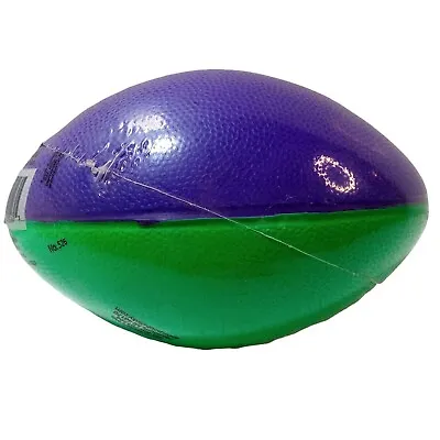 Poof Mini Foam Football 6 Inch Purple Green Sealed Ball Collectible • $6.99