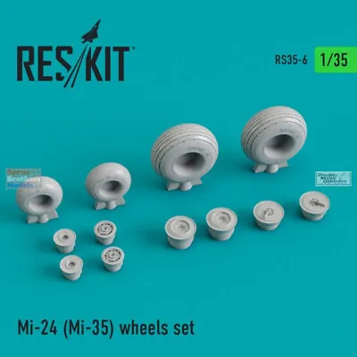 RESRS350006 1:35 ResKit Mi-24 Mi-35 Hind Wheels Set • $22.04