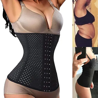 Corset Waist Trainer Training Underbust Body Shaper Shapewear Cincher Tummy Belt • $7.99