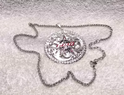 PBR Professional Bull Riders Silver Flower Filigree Engraved Pendant Excellent • $29.99