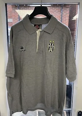 Mens Kappa Polo Shirt SS Juventus Grey Size Mens XL 🔥 RARE ⚽️ • £17.99