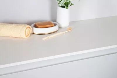 New - Be-Modern Solid Surface Worktop 1.5m X 250mm X 12mm White Stone Quartz • £149.99