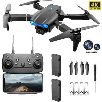 NEW Drone RC Drones Pro 4K HD Camera GPS WIFI FPV Quadcopter Foldable Bag Gifts • £19.99