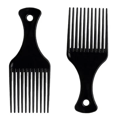 Afro Comb Black Rake Comb Plastic African Curly Hair Professional Styling Comb • £3.97