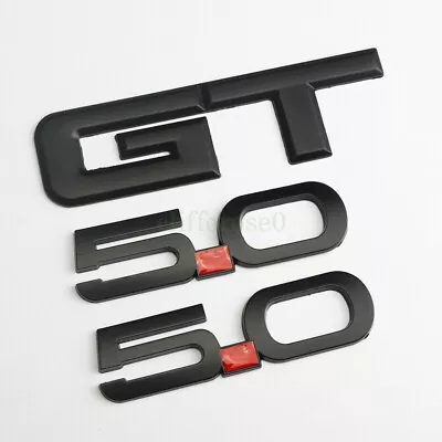 3 Piece Set For 2015-2022 Ford Mustang GT 5.0 Emblems Truck Side Fender Badges • $25.99