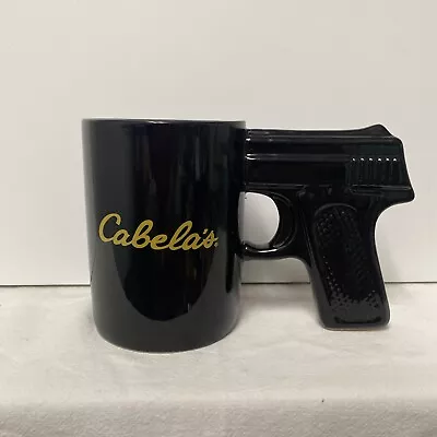 Cabella's Pistol Grip Gun Coffee Mug Cup Black • $7.90