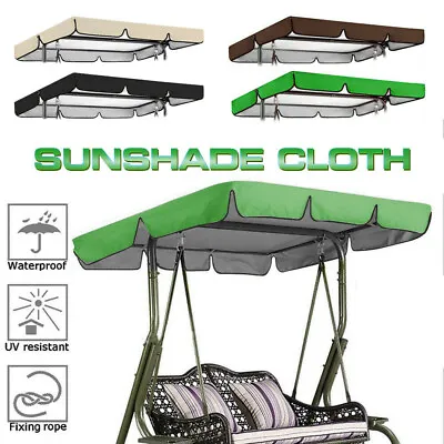 £5.99 • Buy Replacement Canopy For Swing Seat 2/3 Seater Sizes Garden Park Hammock Cover UK
