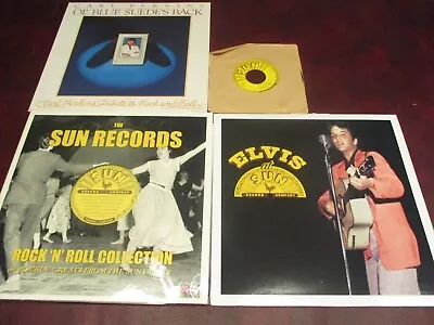 Sun Records Carl Perkins Jerry Lee Lewis Elvis Presley Rare 4 Lp Set + 45 Single • $183.99