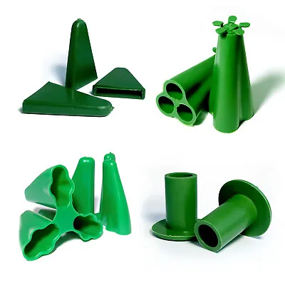 Green Rubber Bamboo Cane Cap/Stake Toppers | Climbing Plant Support & Protection • £5.19