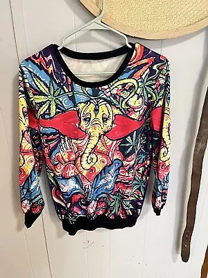 Colorful Trippy Shirt Long Sleeve Mmj  4:20 Psychedelic • $15