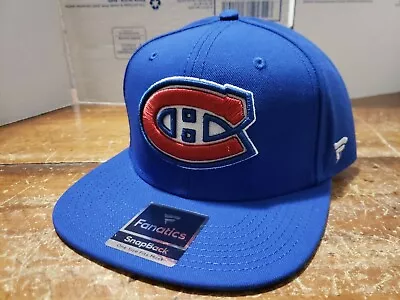 Montreal Canadiens Fanatics Branded Emblem Snapback Adjustable Hat - Royal • $13.99
