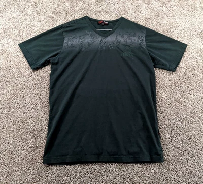 $69.95 • Buy Versace Sport Men's T-Shirt Medium Green Short Sleeve V-Neck Medusa Logo Italy *