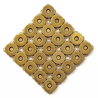 25 Sets Bronze Sew In Magnetic Bag Clasps Button 25 Count (Pack Of 1)  • $11.85