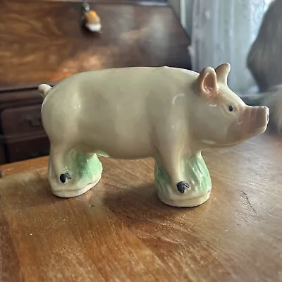 Vintage Ceramic Pig Figurine Farm Decor Cute Pig • $11