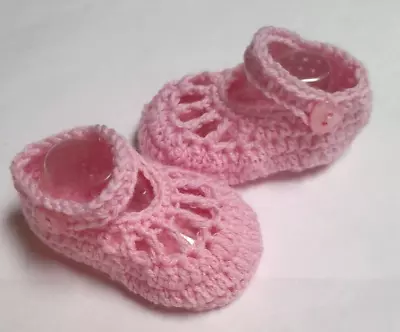 Pink Adjustable Strap Newborn Reborn Baby Booties/shoes 0000 7 Cm • $4