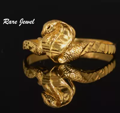 Vintage 22ct Gold Cobra Snake Ring Fabulous • £350