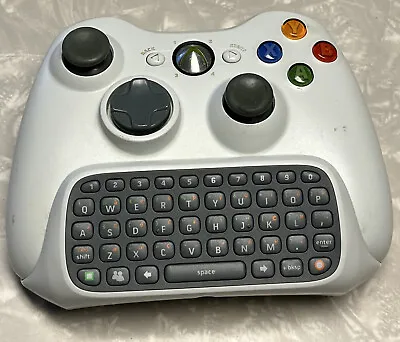 $14.99 • Buy Genuine Microsoft Xbox 360 Wireless White Controller With Chatpad OEM READ!