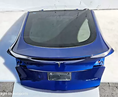 ✅ 20-23 OEM Tesla Model Y Rear Liftgate Trunk Lid Hatch W/ Tailgate Glass Blue • $2324.95