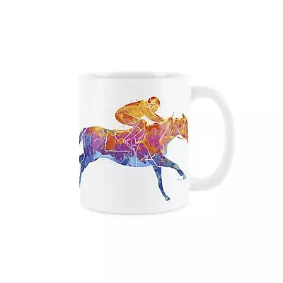 Horse Racing Spray Paint Themed Mug Coffee/Tea Gift For Sports Lovers • £10.99