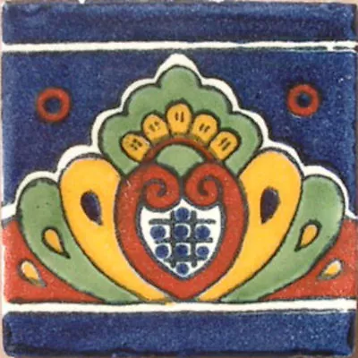 C#064)) Mexican Tile Sample Wall Floor Talavera Mexico Ceramic Handmade Pottery • $1.75