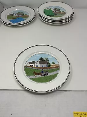 Villeroy & Boch Depuis 1748 Design Naif  Going To Market  Salad Plate EUC • $12