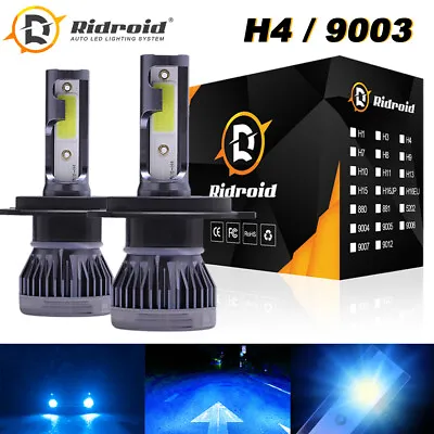 2x H4 9003 120W 280000LM LED Headlight Kit Hi/Lo Beam Light Bulbs 8000K Ice Blue • $11.87