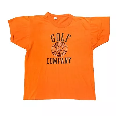 Vintage 1970s Orange Golf Company T Shirt Medium • $57