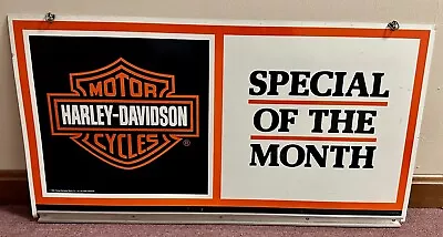 Harley-Davidson 1985 Metal Dealer Sign  SPECIAL OF THE MONTH  30  X 15-1/2  • $254