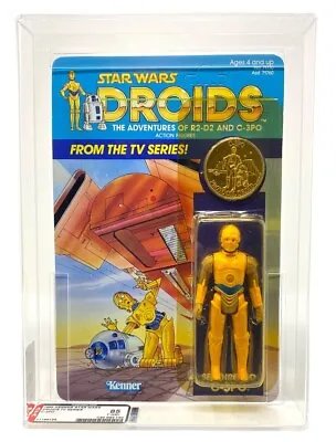 Vintage 1985 Star Wars Droids C-3PO C3PO AFA Graded 85 (80-85-90) Kenner Sealed • $3600