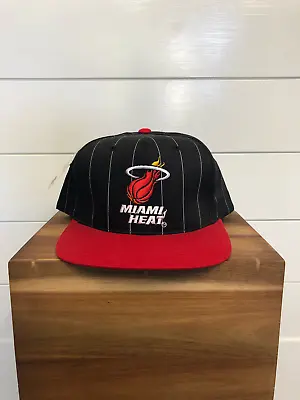 Vintage 90s  New Old Stock W Tags Miami Heat Starter Pinstripe Hat • $199.99