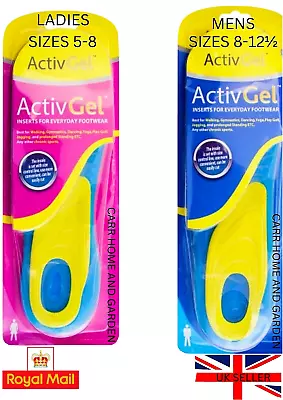 Gel Insoles Shoe Boot Inserts Orthotic Odour Eating Feet Size 5 6 7 8 9 10 11 12 • £6.75