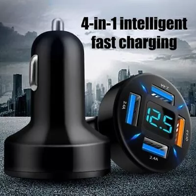 Car Charger USB Fast Charging Car USB Adapter Travel Dual 4 Port Quick Charge • $12.58