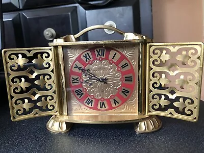 Vintage ANGELUS Swiss Mechanical Wind Up 8 Day Alarm Clock Repair Or Parts • $100