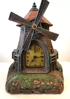 Vintage Village Mill Alarm Clock By Lux Mfg. Co • $45