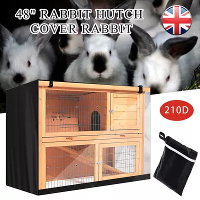 48  Rabbit Hutch Cover Waterproof Large Double Garden Pet Bunny Cage Covers UK • £17.49