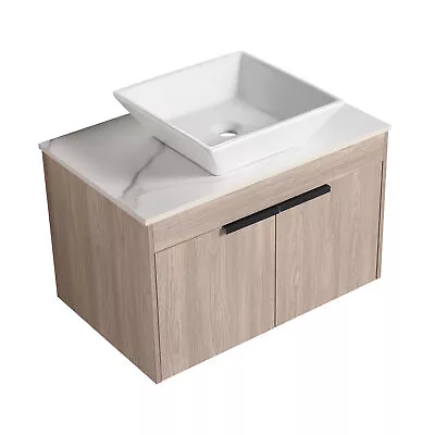 30  Modern Floating Wall Mounted Bathroom Vanity Cabinet  Ceramic Vessel Sink • $399.99