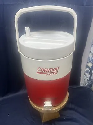 Vintage Coleman PolyLite 2 Red & White 2 Gallon Water Jug 5592 • $17.99