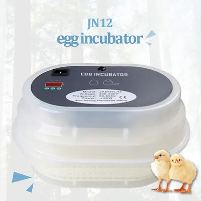 Janoel 12 Egg Incubator Fully Automatic Chicken Poultry Duck Quail Egg Hatcher • $109